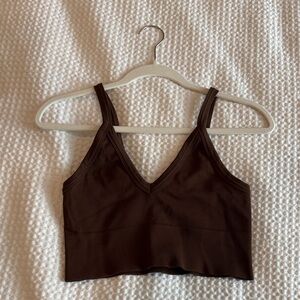 Nikibiki Brown V-Neck Crop Top/ Bralette